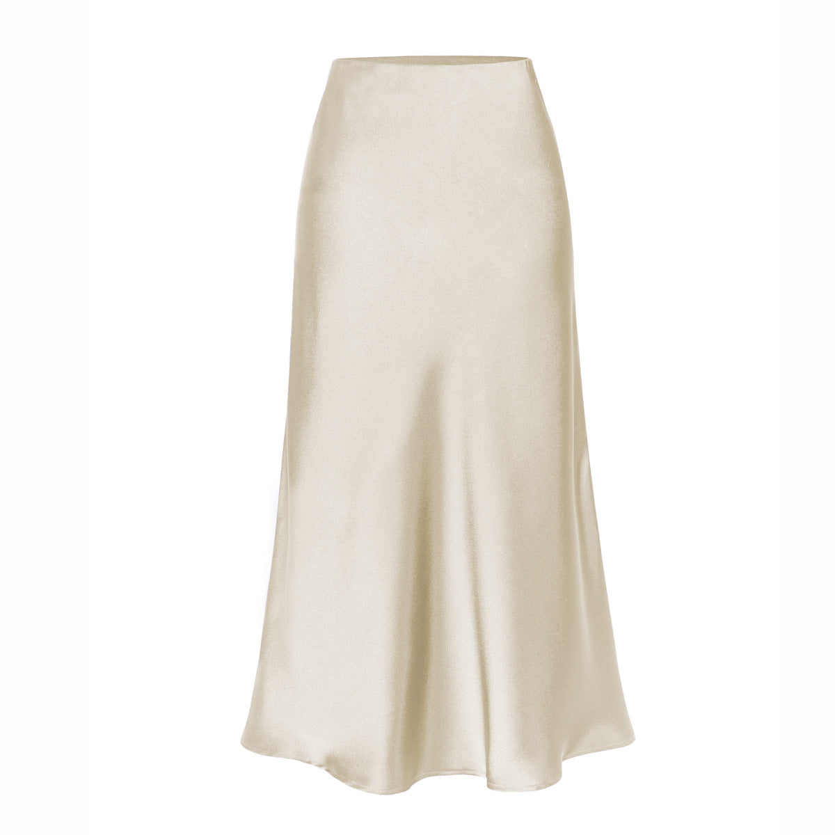 Chic High Waisted Midi Skirt with Side Split - OutfitLondon