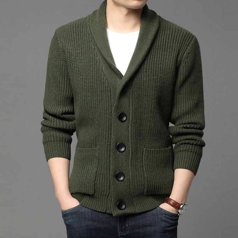 Soft Knit Open Cardigan with Shawl Collar