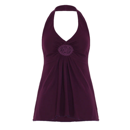 Relaxed Fit Summer Halter Neck Top