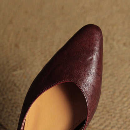 Authentic Leather Mule Shoes