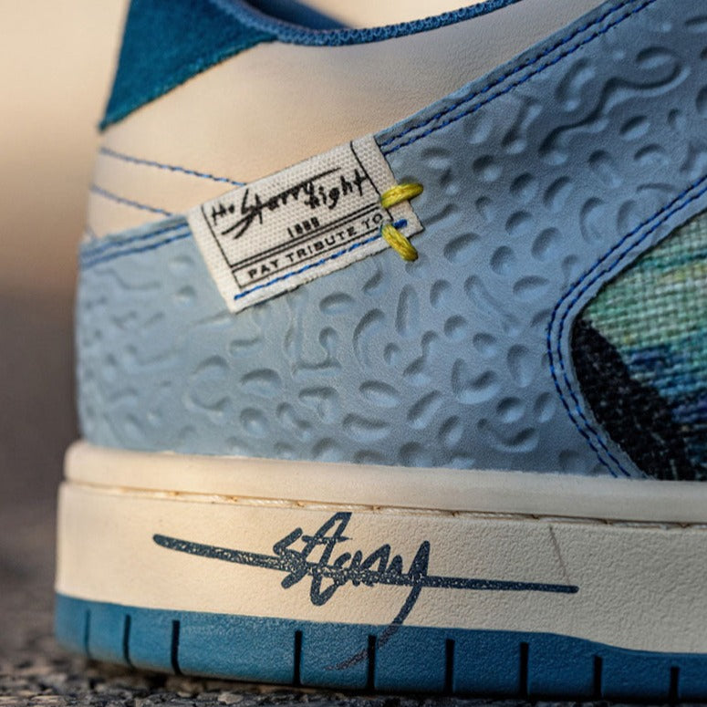 Kunstzinnige Sterrennacht Sneakers voor Mannen