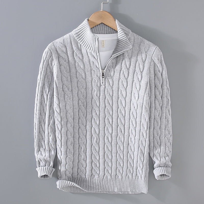 Timeless Cable Knit Half Zip Sweater