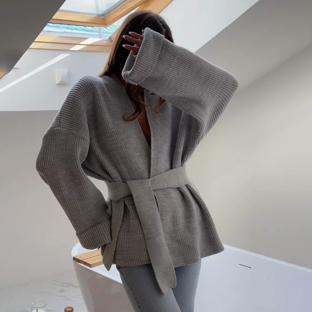 Cozy Ladies' Knitted Cardigan Sweater