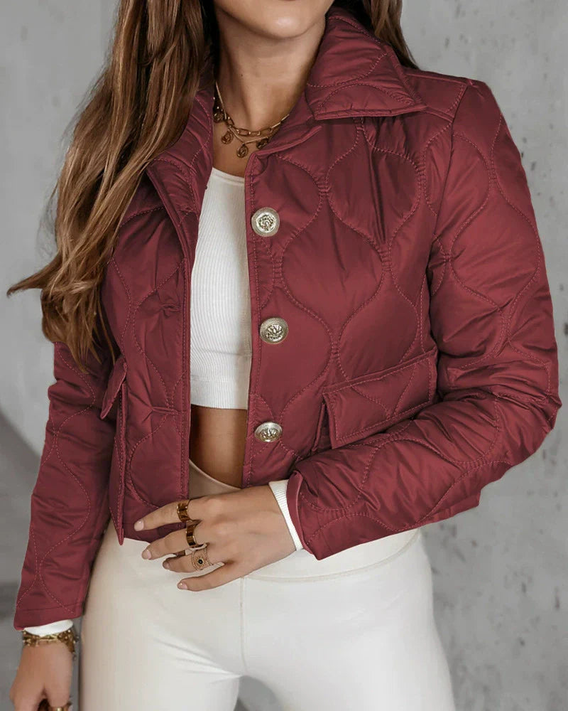 Slim Fit Quilted Coat for Women