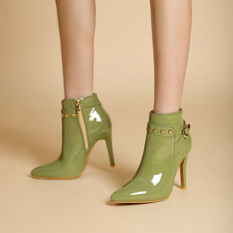 Black Genuine Leather Ankle Boots - OutfitLondon