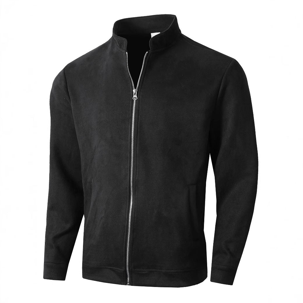 Warm Fleece Jacket with High Collar