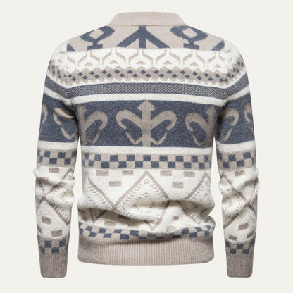 Warm Nordic Style Crew Neck Knit Sweater