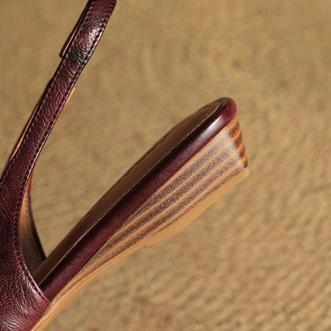 Authentic Leather Mule Shoes