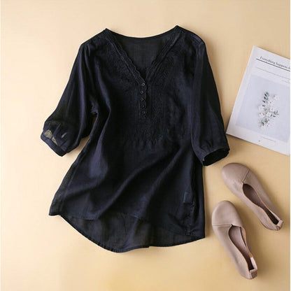 Casual Embroidered Womens Blouse