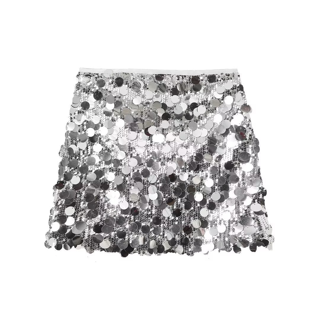 Glittering Party Sequin Mini Skirt