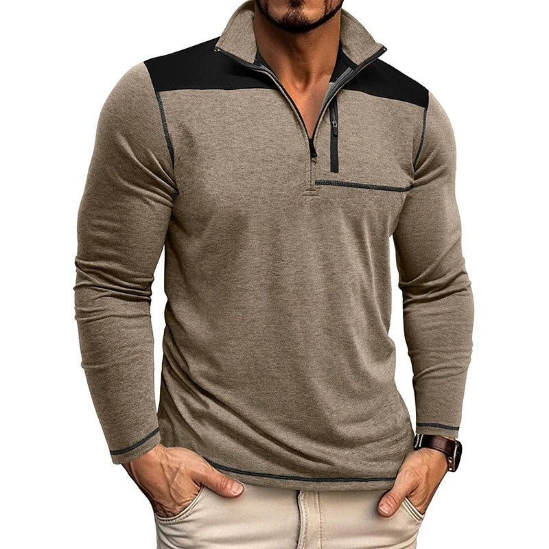 Comfortable Fitted Crew Neck Knit Sweater Shirt