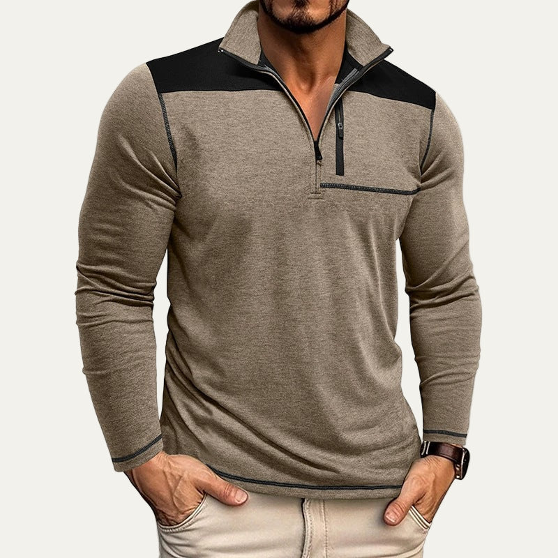 Men's Fitted Zip Up Sweater