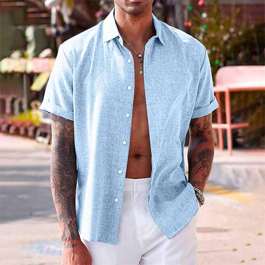 Maglia estiva in cotone e lino uomo - OutfitLondon