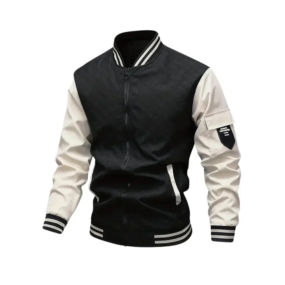 Men's Classic Bomber Leather Jacket