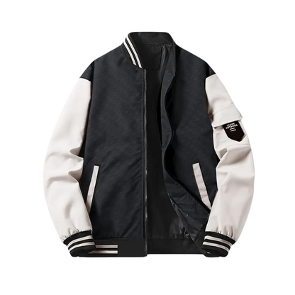 Men's Colorblock Printed Bomber Jacket