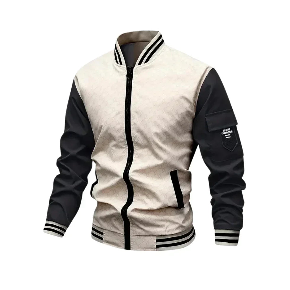 Men's Classic Bomber Leather Jacket - OutfitLondon