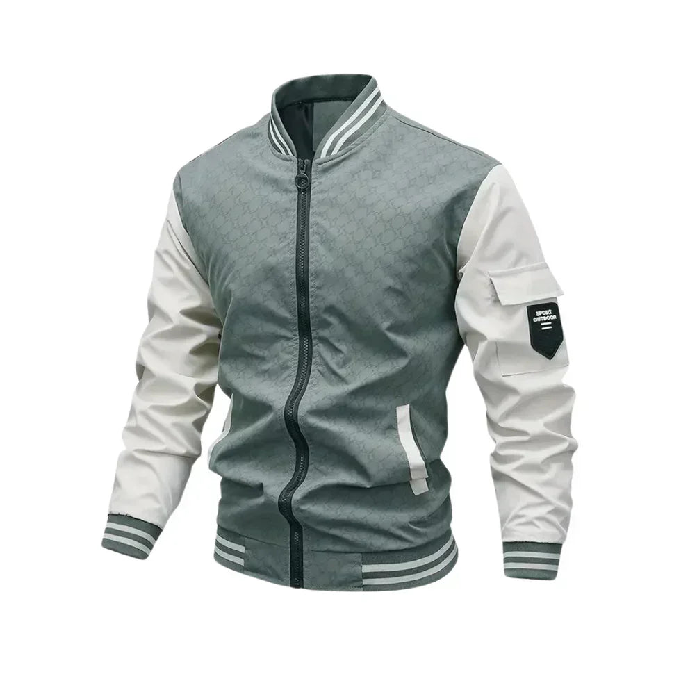 Men's Classic Bomber Leather Jacket