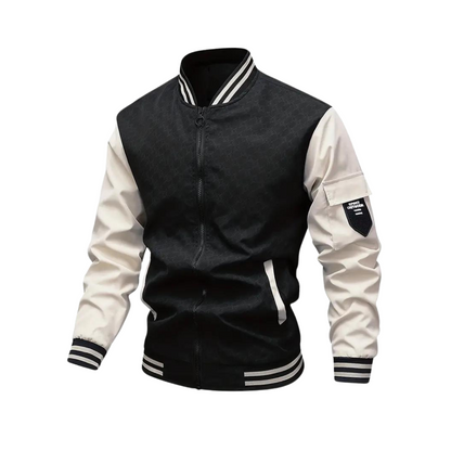 Men's Colorblock Printed Bomber Jacket