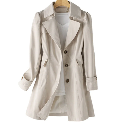 Classic Women's Trench Coat with Button Front