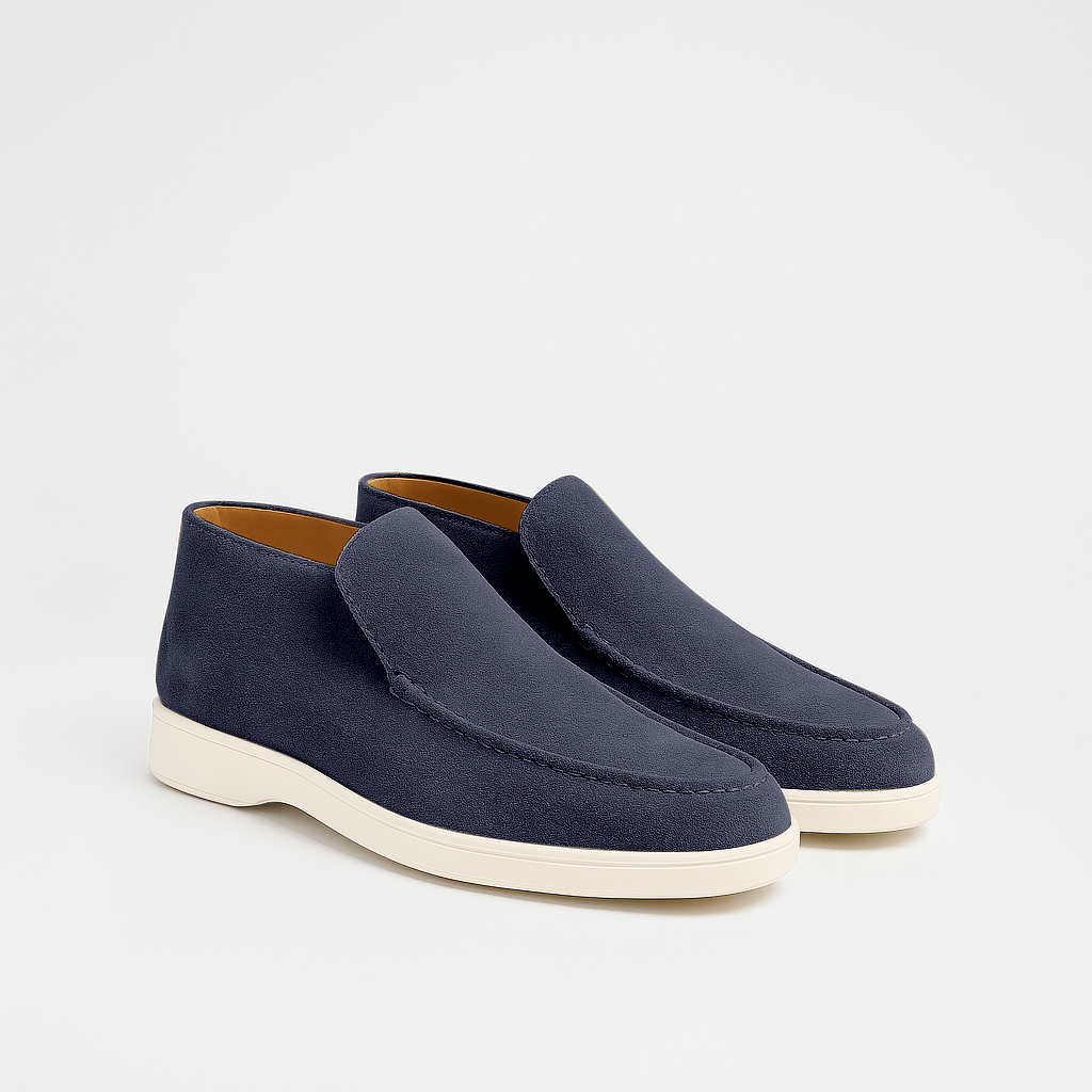 Classic Brown Leather Slip On Boots