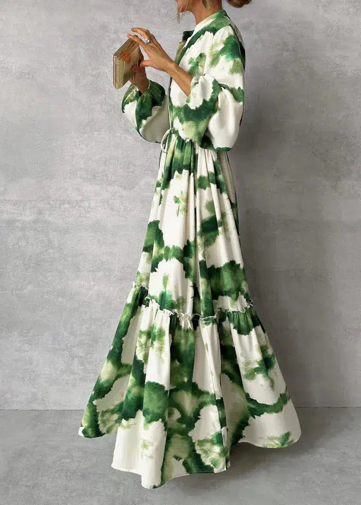 Beautiful V-Neck Floral Summer Dress