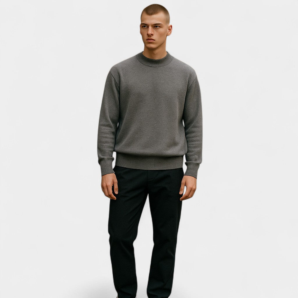 Classic Men's Half-Turtleneck Sweater – Soft Everyday Wear