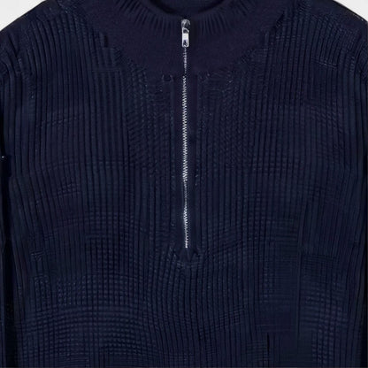 Classic Mens Half Zip Crew Neck Sweater
