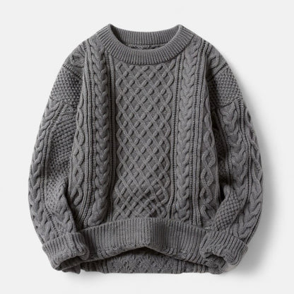 Classic Men's Crew Neck Knit Sweater - OutfitLondon