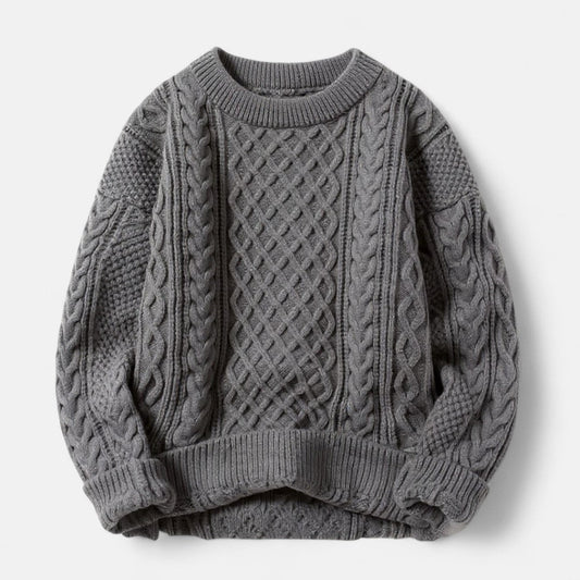 Classic Men's Crew Neck Knit Sweater - OutfitLondon