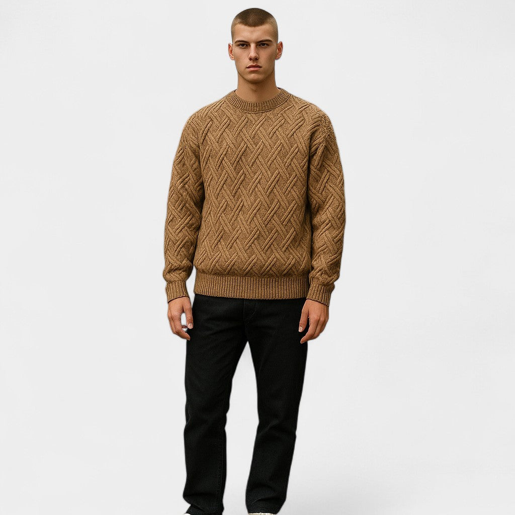 Classic Men's Crew Neck Knit Sweater