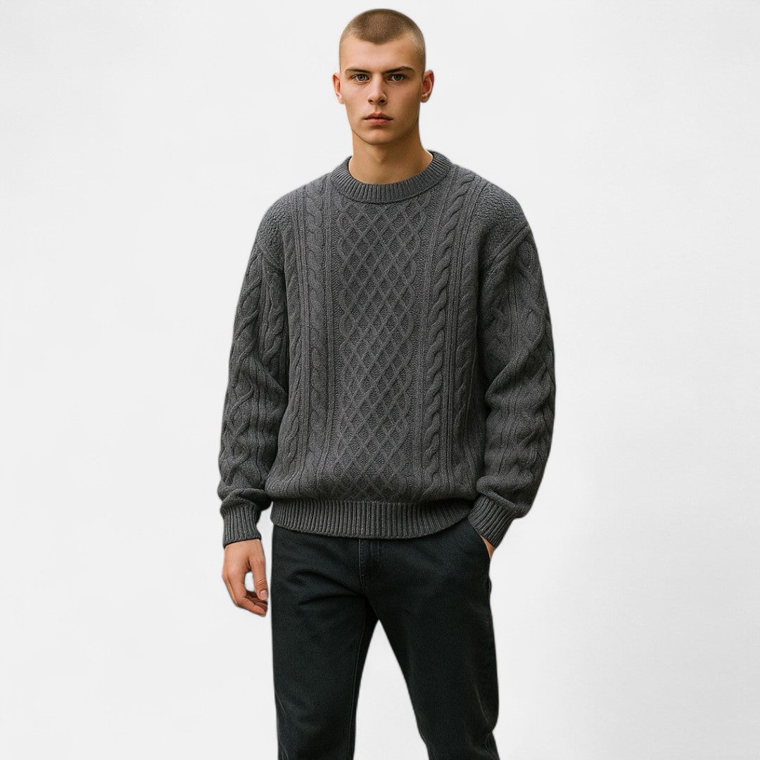 Classic Men's Crew Neck Knit Sweater