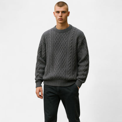 Classic Men's Crew Neck Knit Sweater