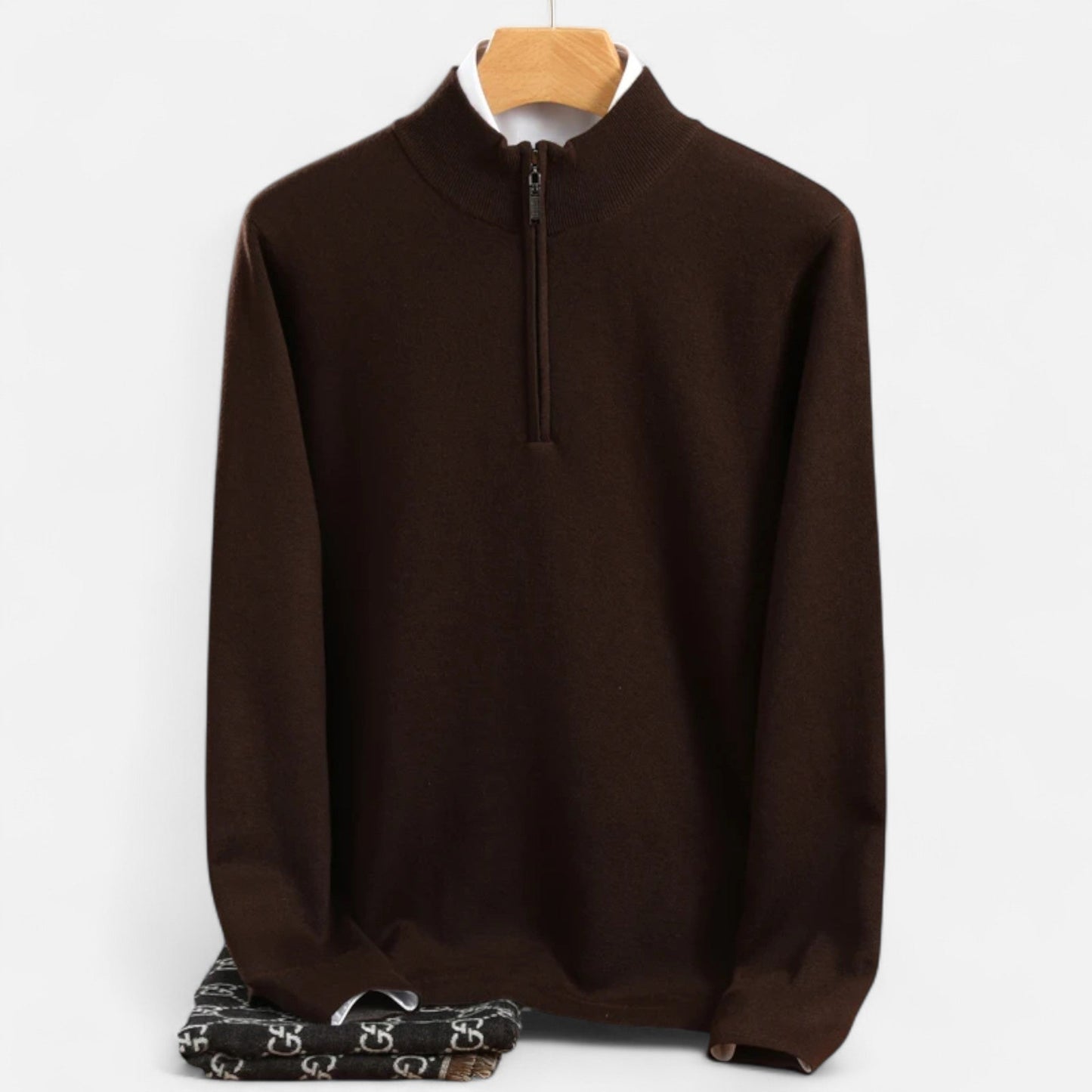 Classic Mens Wool Half Zip Jumper