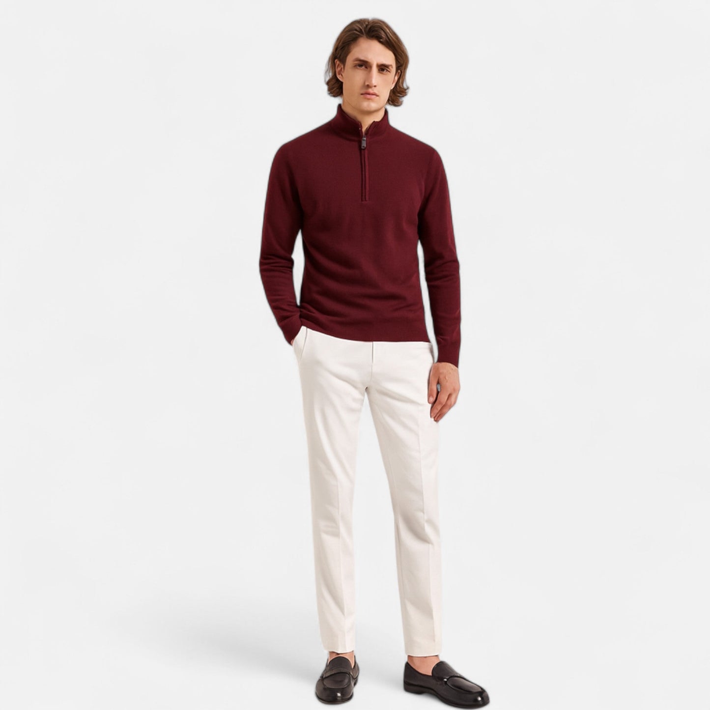 Classic Mens Wool Half Zip Jumper