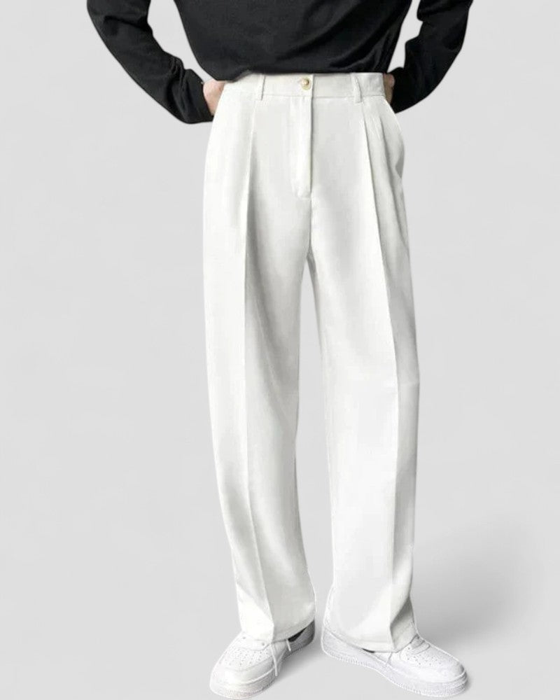 Classic Fit Mens Wide Leg Pants - OutfitLondon