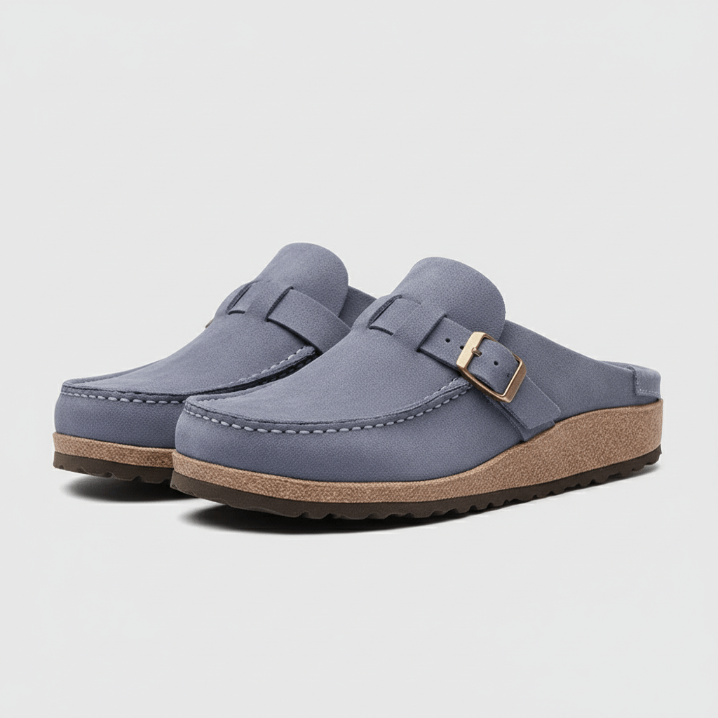 Comfortable Women's Buckle Sandals with Closed Toe