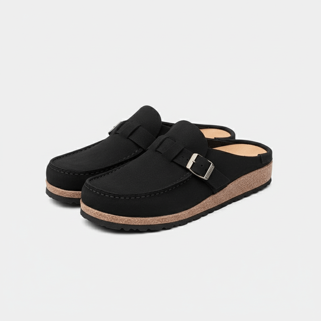 Comfortable Women's Buckle Sandals with Closed Toe