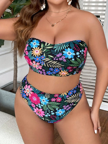 Oliana Bikini | Plus Size Tropical Bikini Set