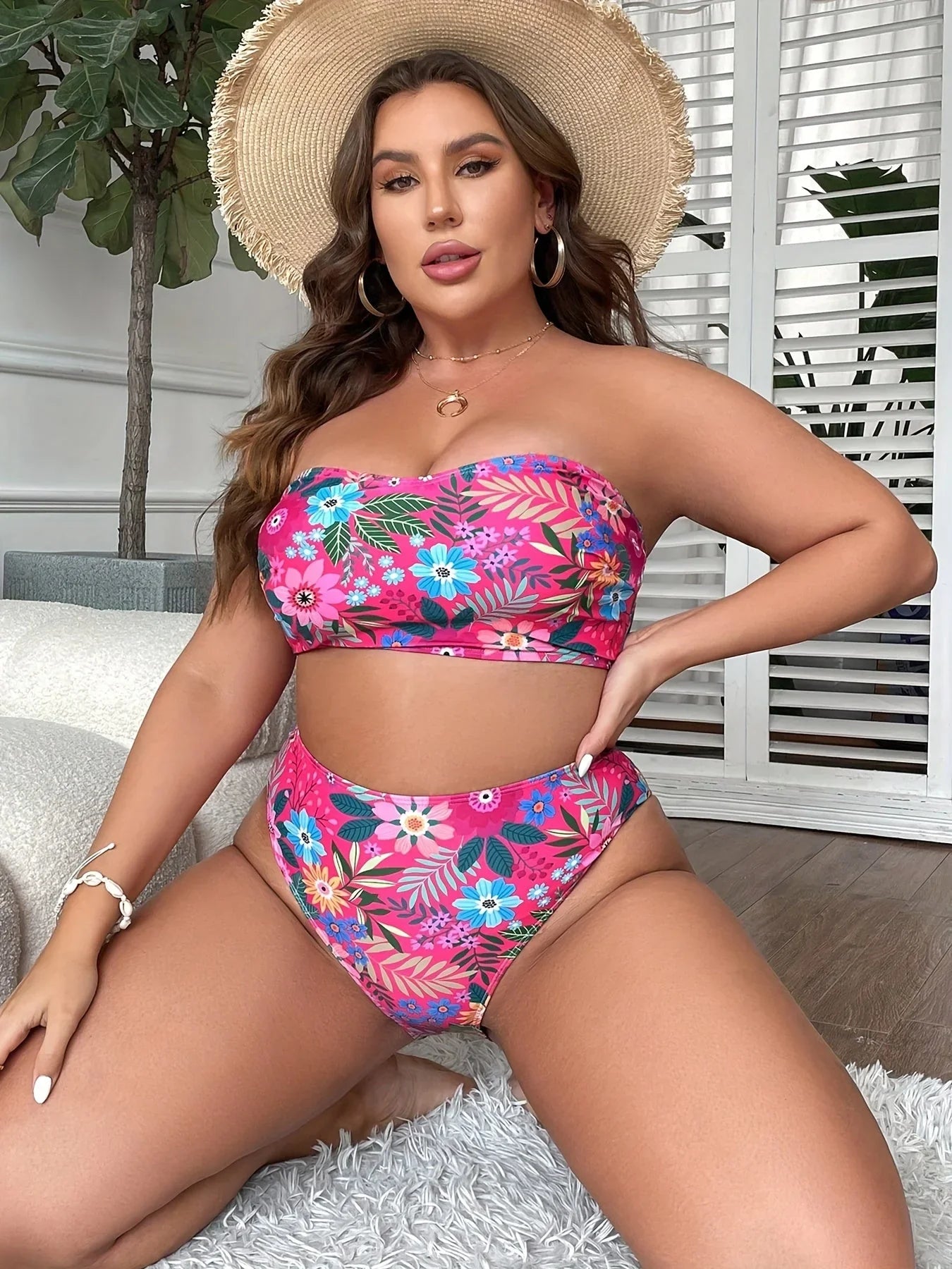 Oliana Bikini | Plus Size Tropical Bikini Set