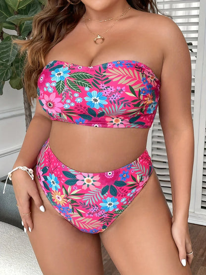 Oliana Bikini | Plus Size Tropical Bikini Set
