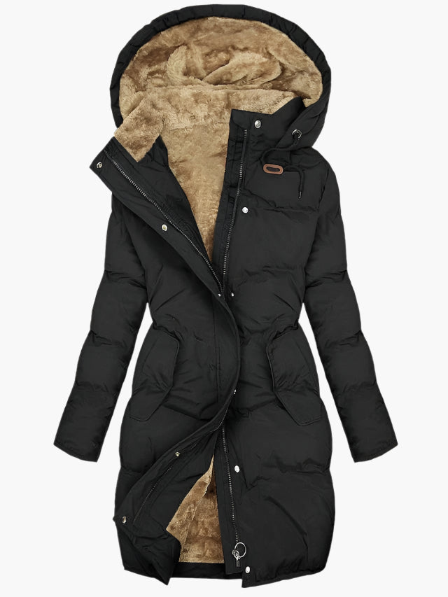 Oliva Women's Quilted Hooded Winter Coat