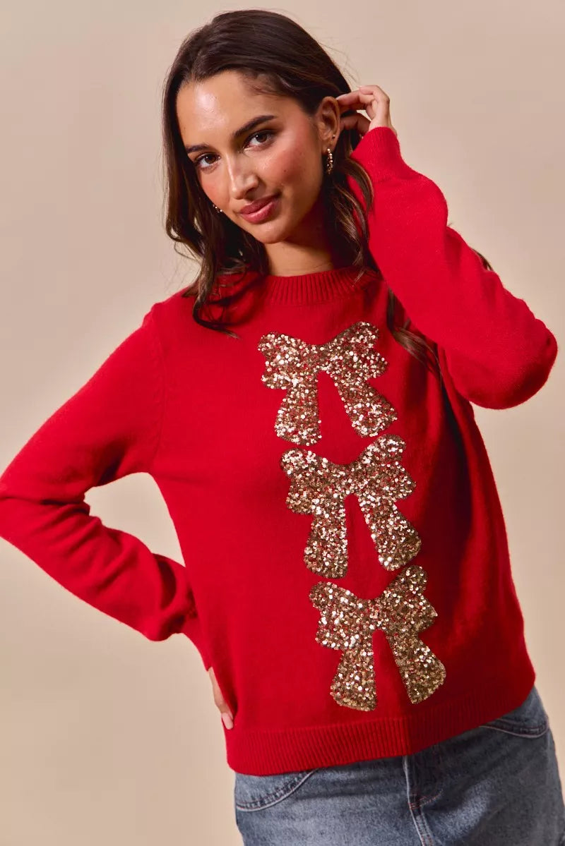 Cozy Glitter Ladies Christmas Sweater