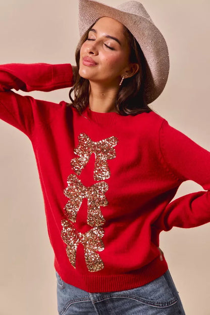 Cozy Glitter Ladies Christmas Sweater
