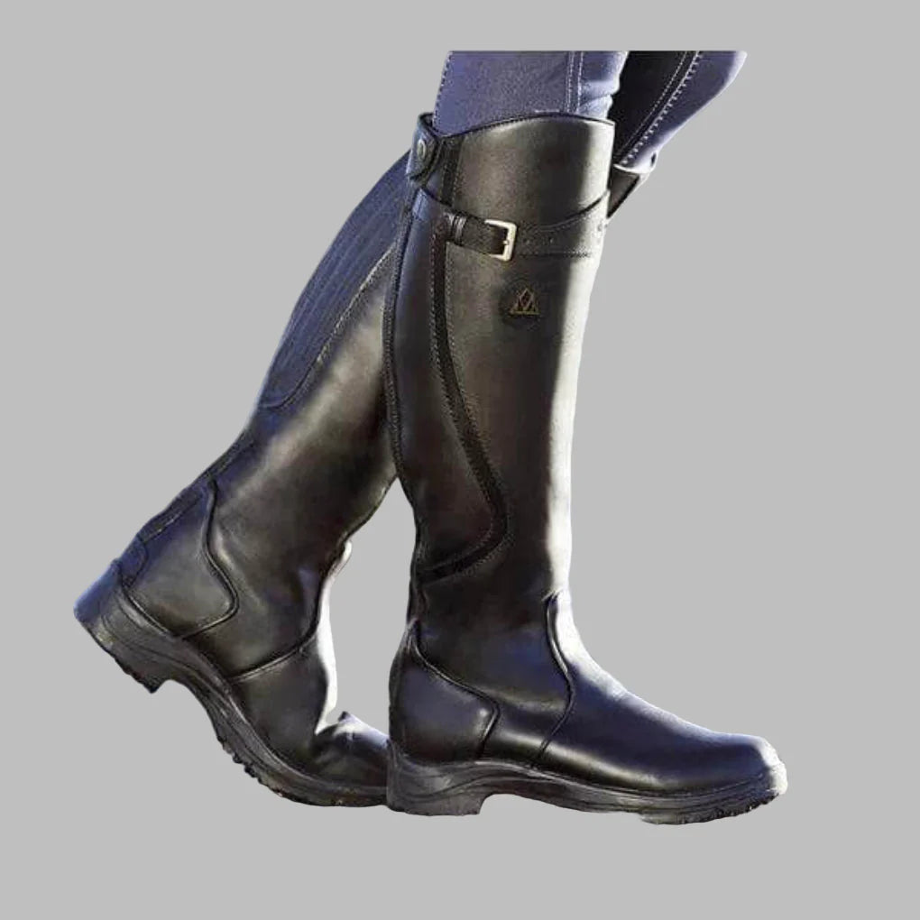 Classic Women's Leather Riding Boots