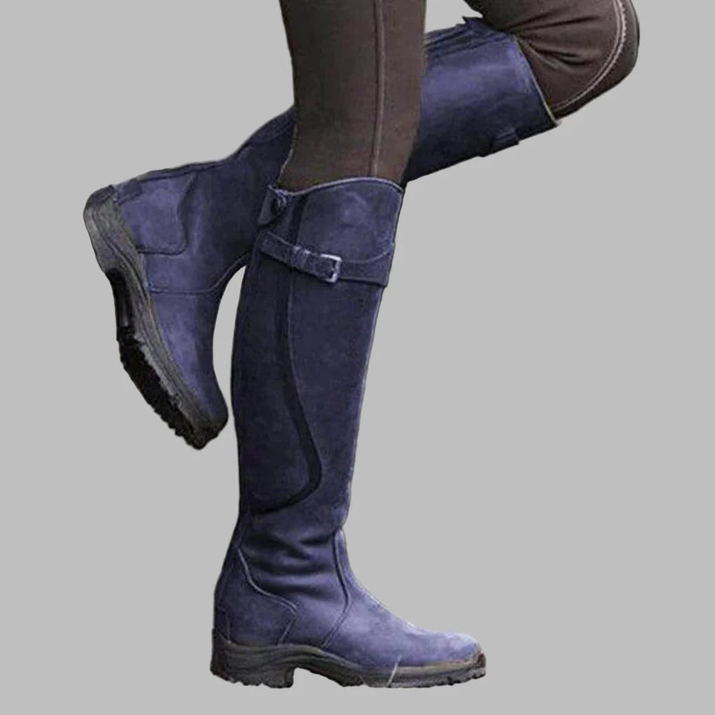 Classic Women's Leather Riding Boots