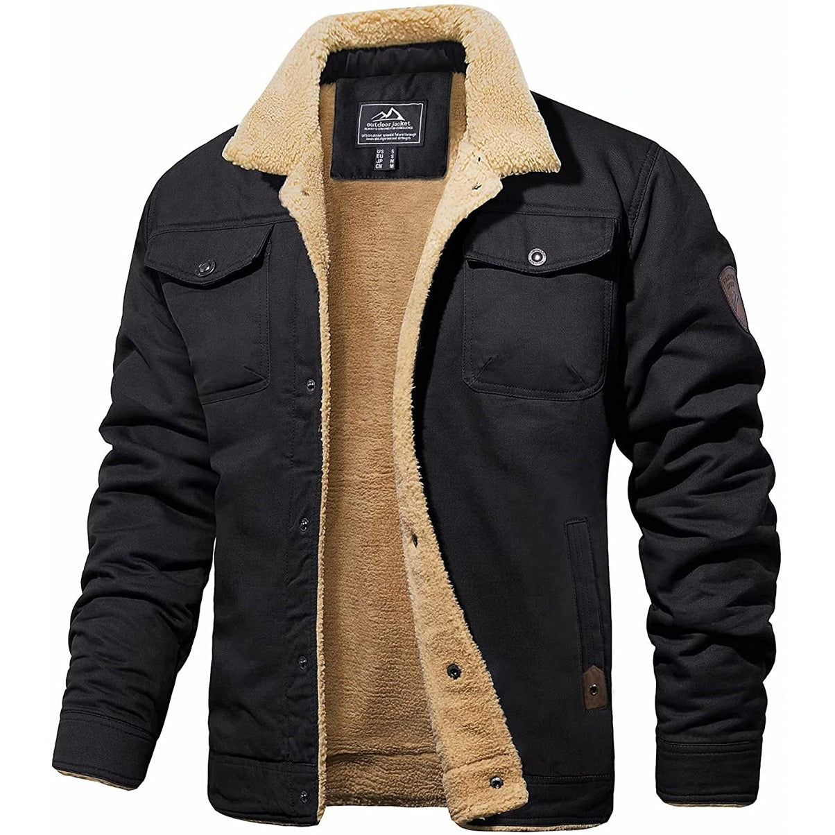 Warm Fleece Mens Winter Coat - OutfitLondon