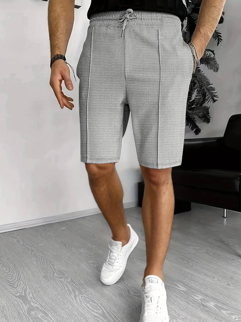 Men's Breathable Athletic Waffle Shorts - OutfitLondon