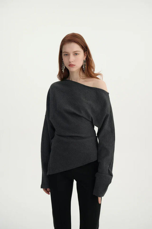 Women's Elegant Cold Shoulder Style Top - OutfitLondon