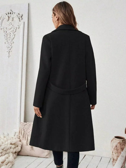 Classic Women's Single Button Wool Coat