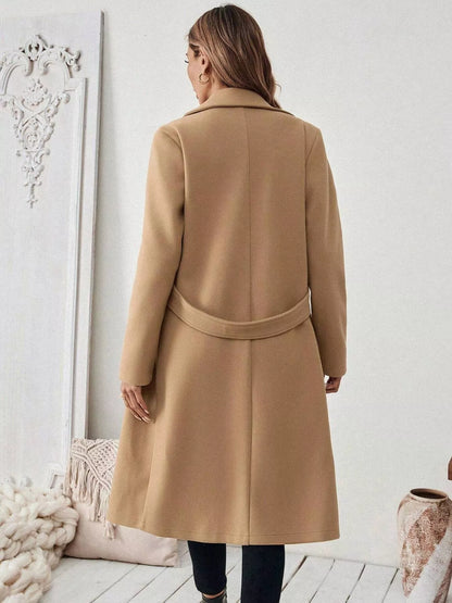 Classic Women's Single Button Wool Coat